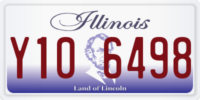 IL license plate Y106498
