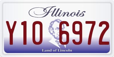 IL license plate Y106972