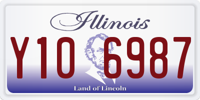 IL license plate Y106987