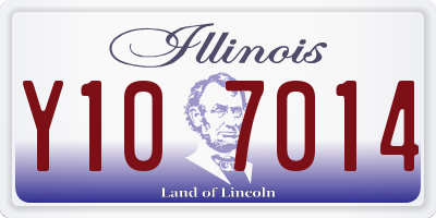IL license plate Y107014