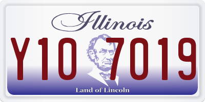 IL license plate Y107019