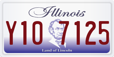 IL license plate Y107125