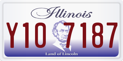 IL license plate Y107187