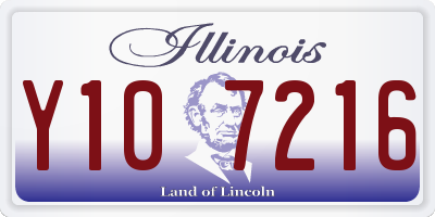 IL license plate Y107216