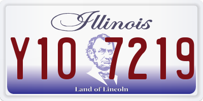 IL license plate Y107219