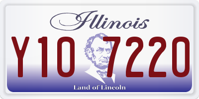 IL license plate Y107220