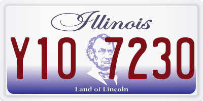 IL license plate Y107230