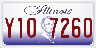 IL license plate Y107260