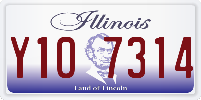 IL license plate Y107314