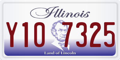 IL license plate Y107325