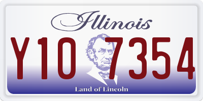 IL license plate Y107354