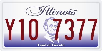 IL license plate Y107377