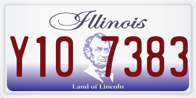 IL license plate Y107383