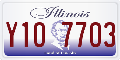 IL license plate Y107703