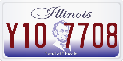 IL license plate Y107708