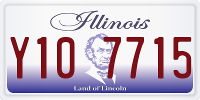 IL license plate Y107715