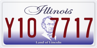IL license plate Y107717
