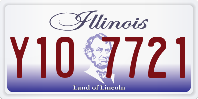 IL license plate Y107721