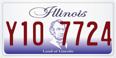 IL license plate Y107724