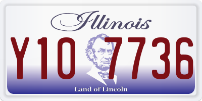 IL license plate Y107736