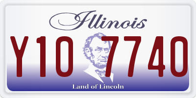 IL license plate Y107740