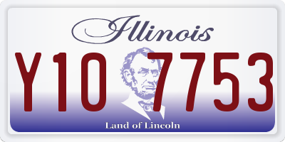 IL license plate Y107753