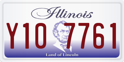 IL license plate Y107761