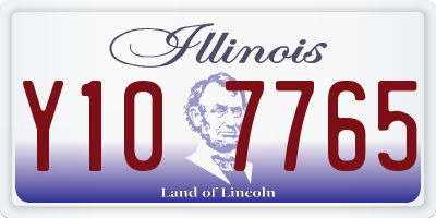 IL license plate Y107765