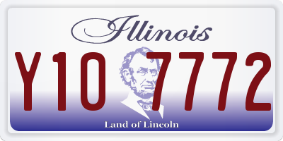IL license plate Y107772