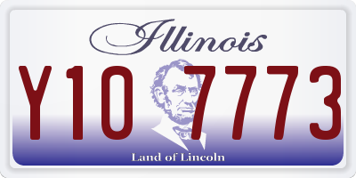 IL license plate Y107773