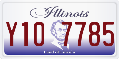 IL license plate Y107785