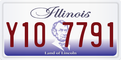 IL license plate Y107791