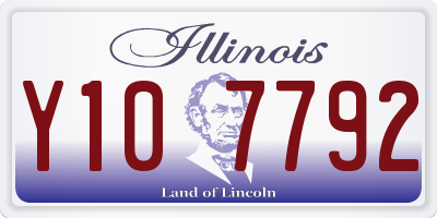 IL license plate Y107792
