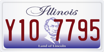 IL license plate Y107795