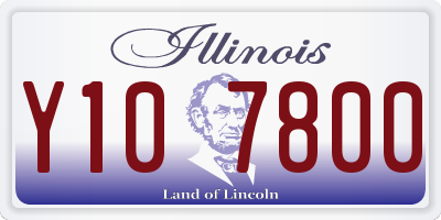 IL license plate Y107800
