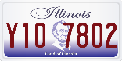 IL license plate Y107802