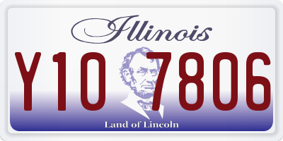 IL license plate Y107806