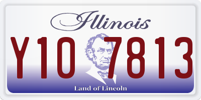 IL license plate Y107813