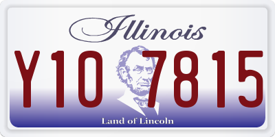 IL license plate Y107815