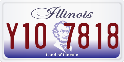 IL license plate Y107818