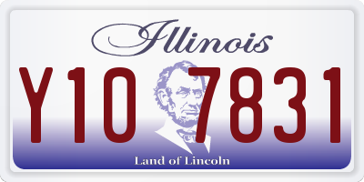IL license plate Y107831