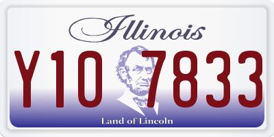 IL license plate Y107833
