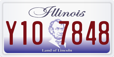 IL license plate Y107848