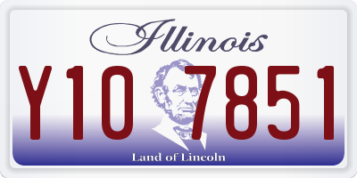IL license plate Y107851