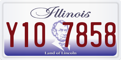 IL license plate Y107858