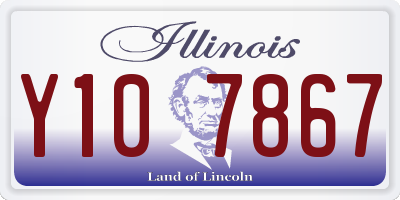 IL license plate Y107867