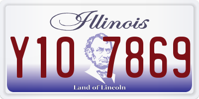 IL license plate Y107869