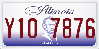 IL license plate Y107876