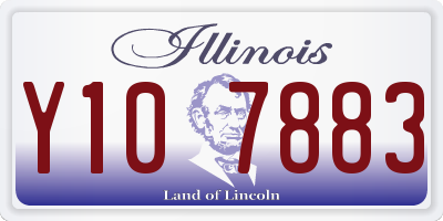 IL license plate Y107883