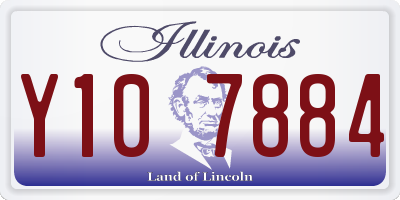 IL license plate Y107884